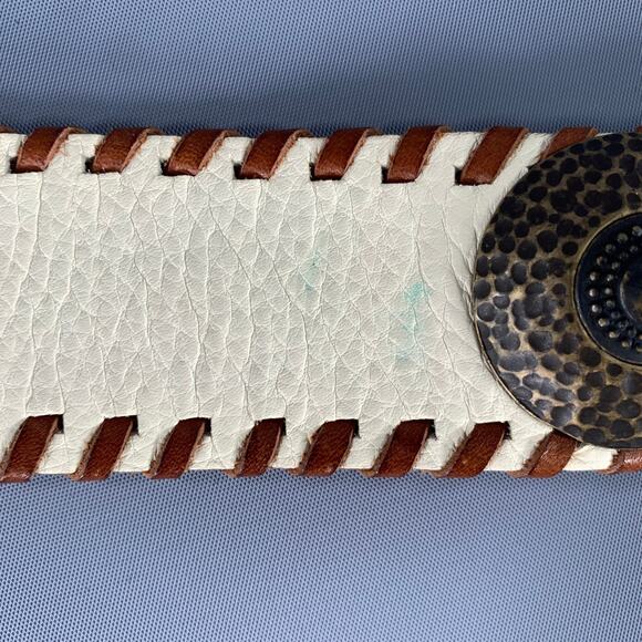 HENRY BEGUELIN Waist Size 29 Brown White Leather Belt main image 8